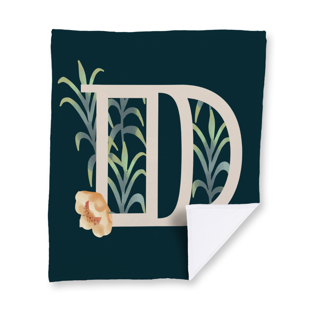 floral-watercolor-letter-d-blanket-velvety