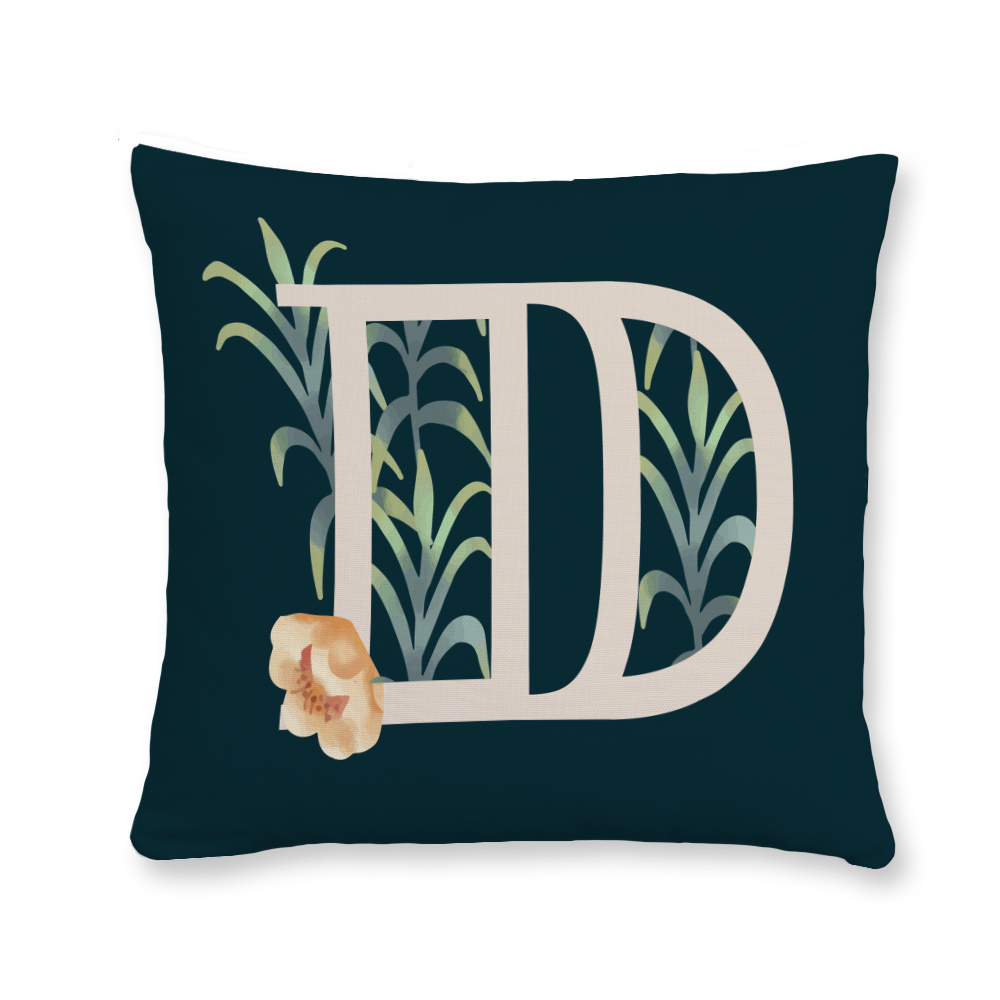 floral-watercolor-letter-d-throw-pillow