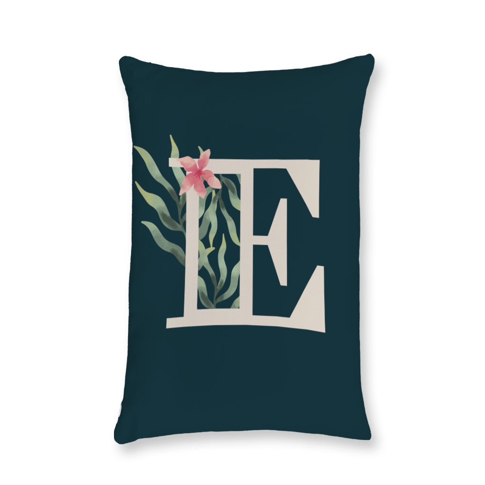 floral-watercolor-letter-e-throw-pillow