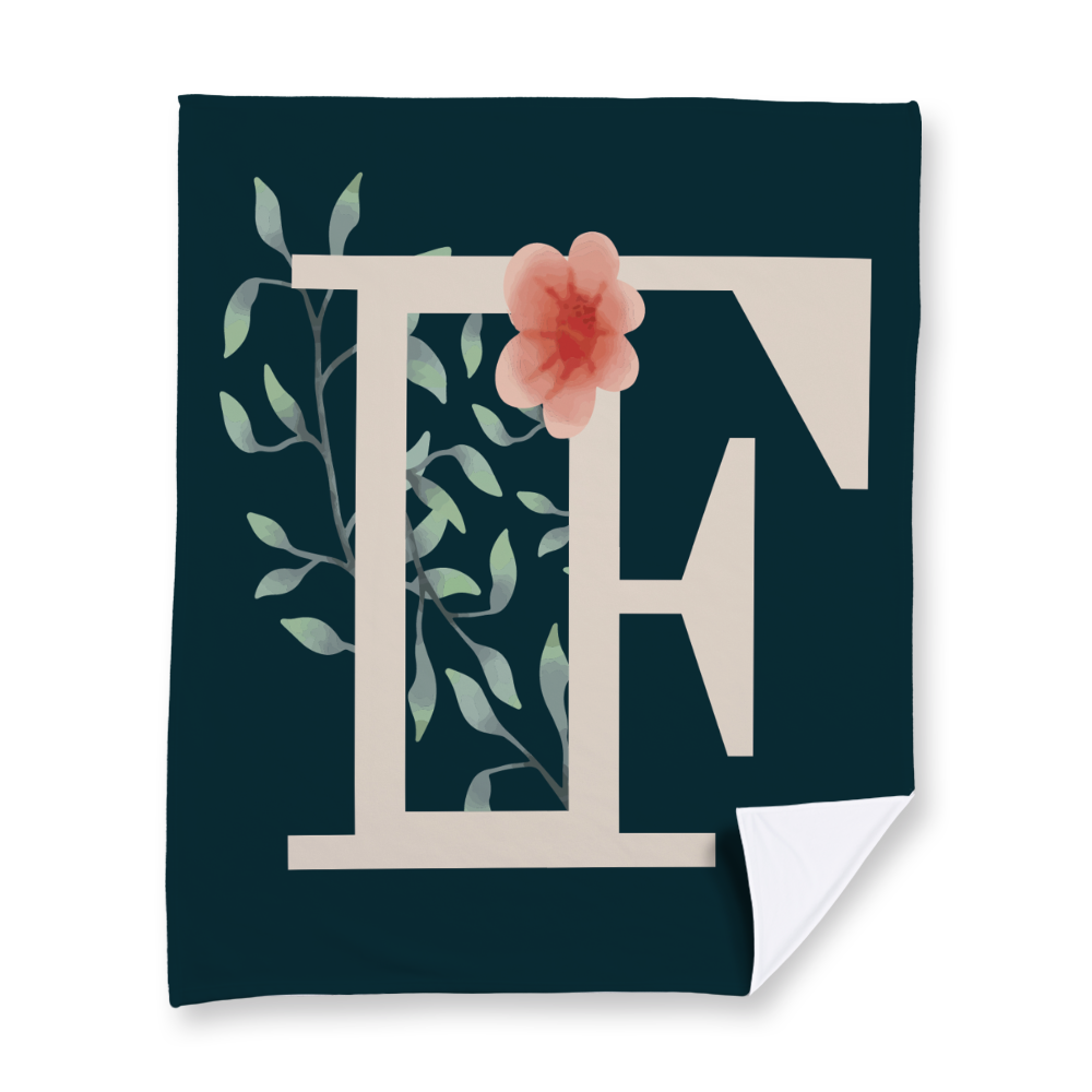 floral-watercolor-letter-f-blanket-fleece