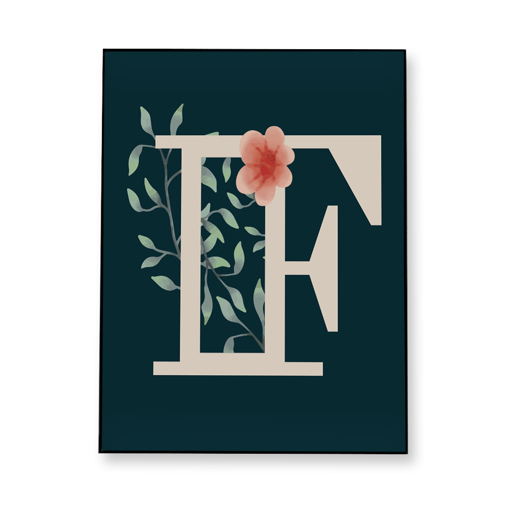floral-watercolor-letter-f-fabric-in-a-frame-wall-art