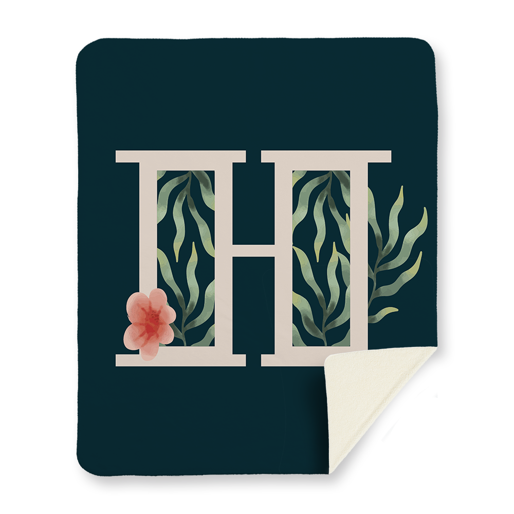 floral-watercolor-letter-h-blanket-sherpa