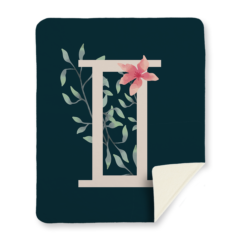 floral-watercolor-letter-i-blanket-sherpa