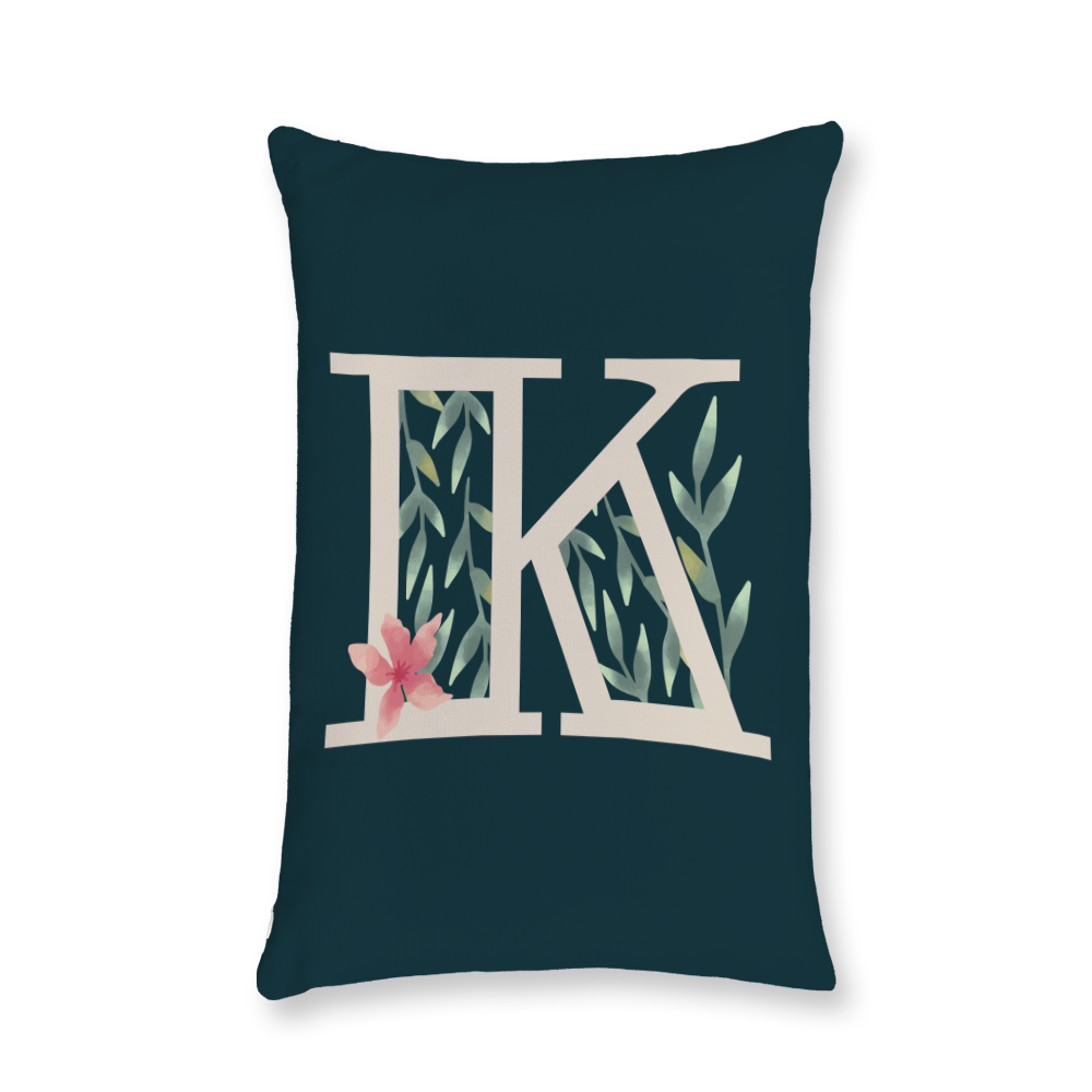 floral-watercolor-letter-k-throw-pillow