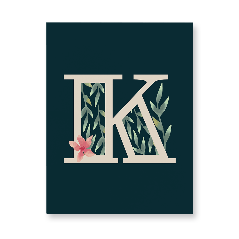 floral-watercolor-letter-k-aluminum-wall-art