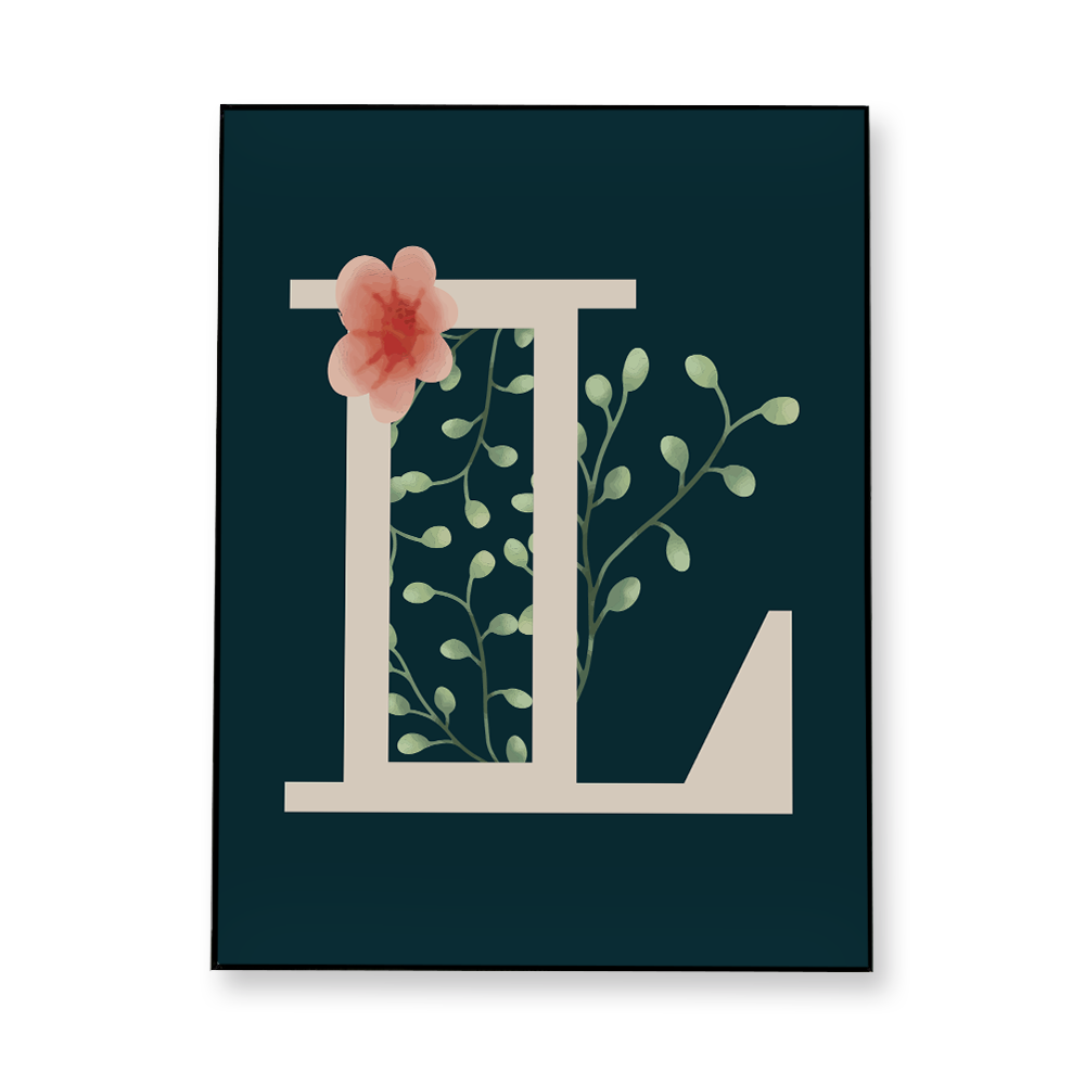 floral-watercolor-letter-l-fabric-in-a-frame-wall-art