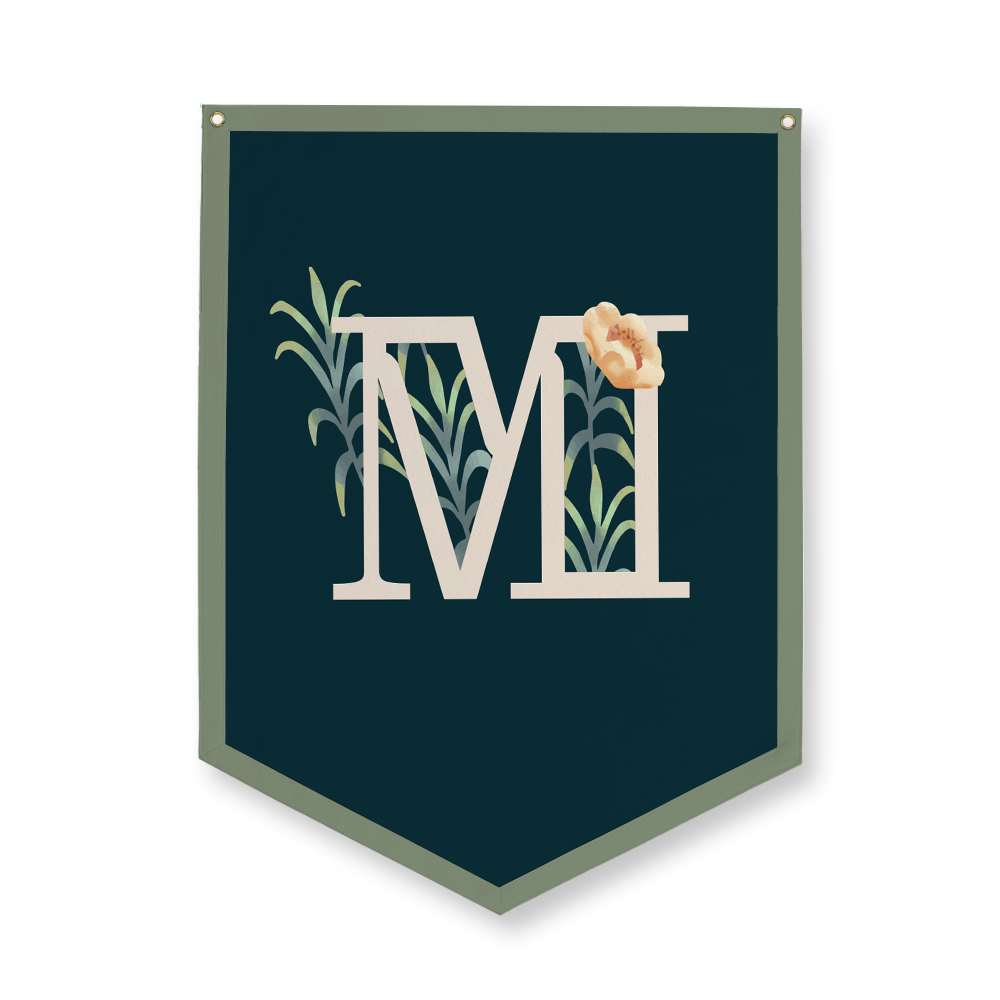 floral-watercolor-letter-m-camp-flag-five-point