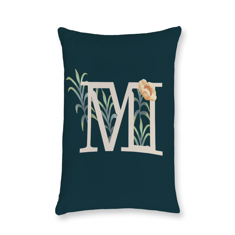 floral-watercolor-letter-m-throw-pillow
