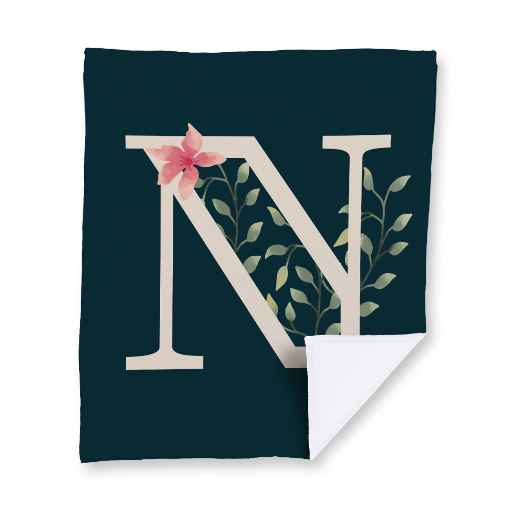 floral-watercolor-letter-n-blanket-velvety