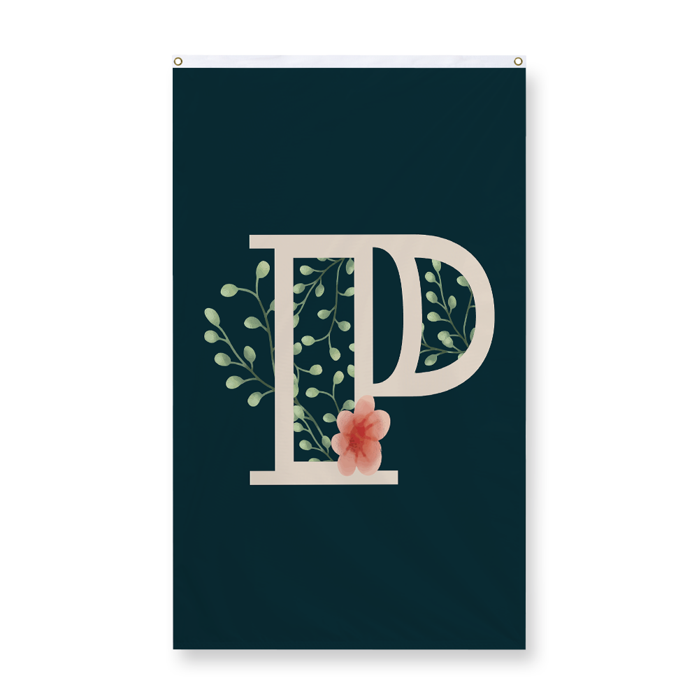 floral-watercolor-letter-p-display-flag