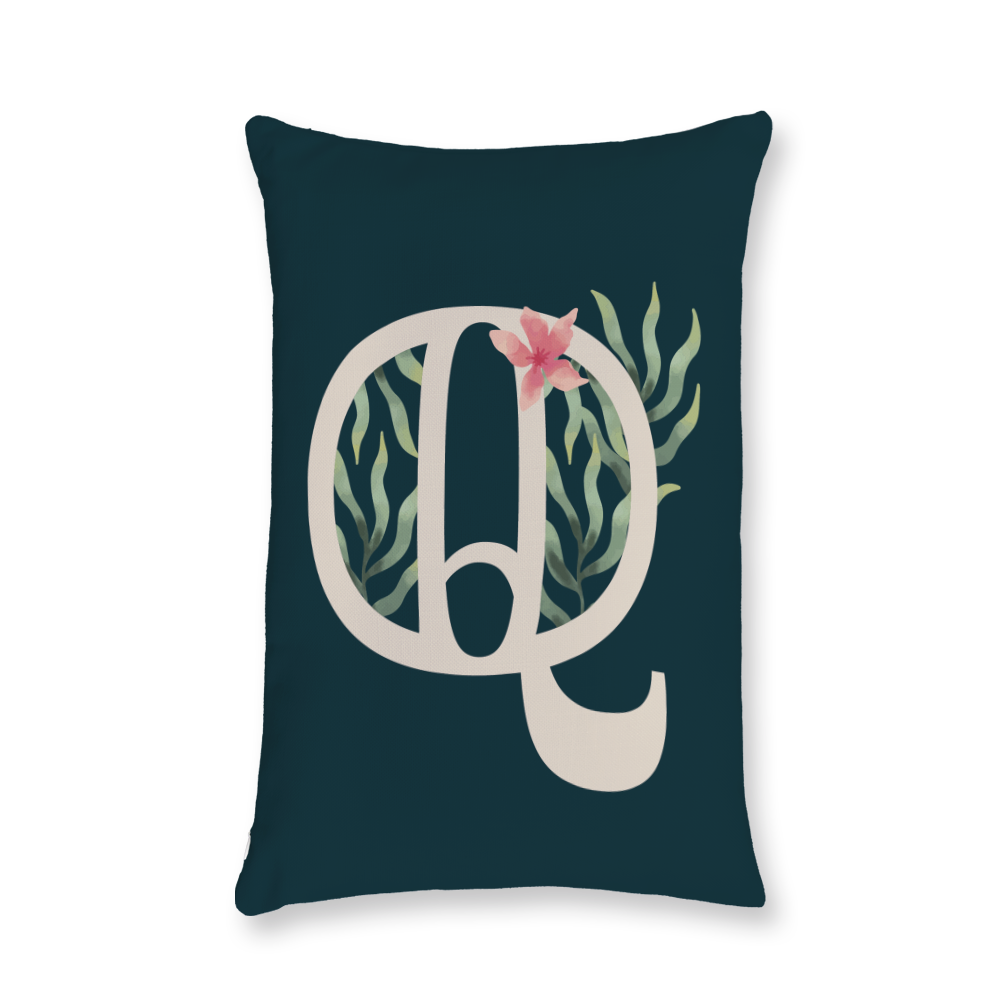 floral-watercolor-letter-q-throw-pillow