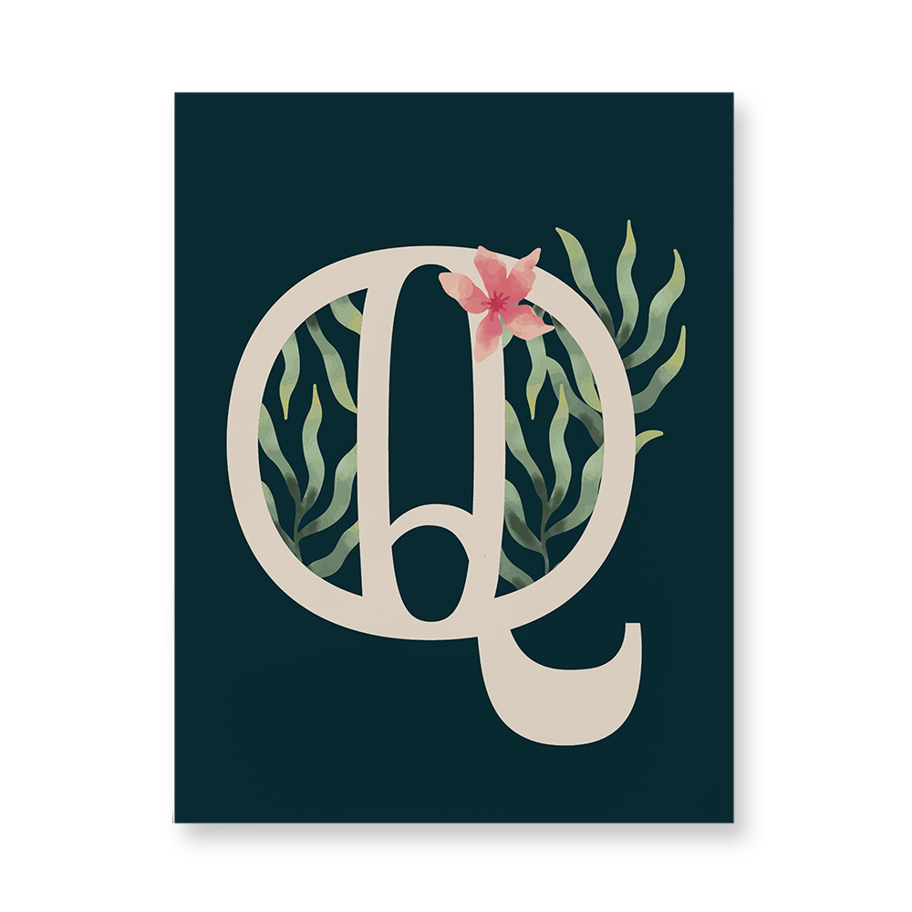 floral-watercolor-letter-q-acrylic-wall-art