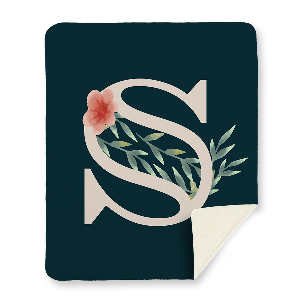floral-watercolor-letter-s-blanket-sherpa