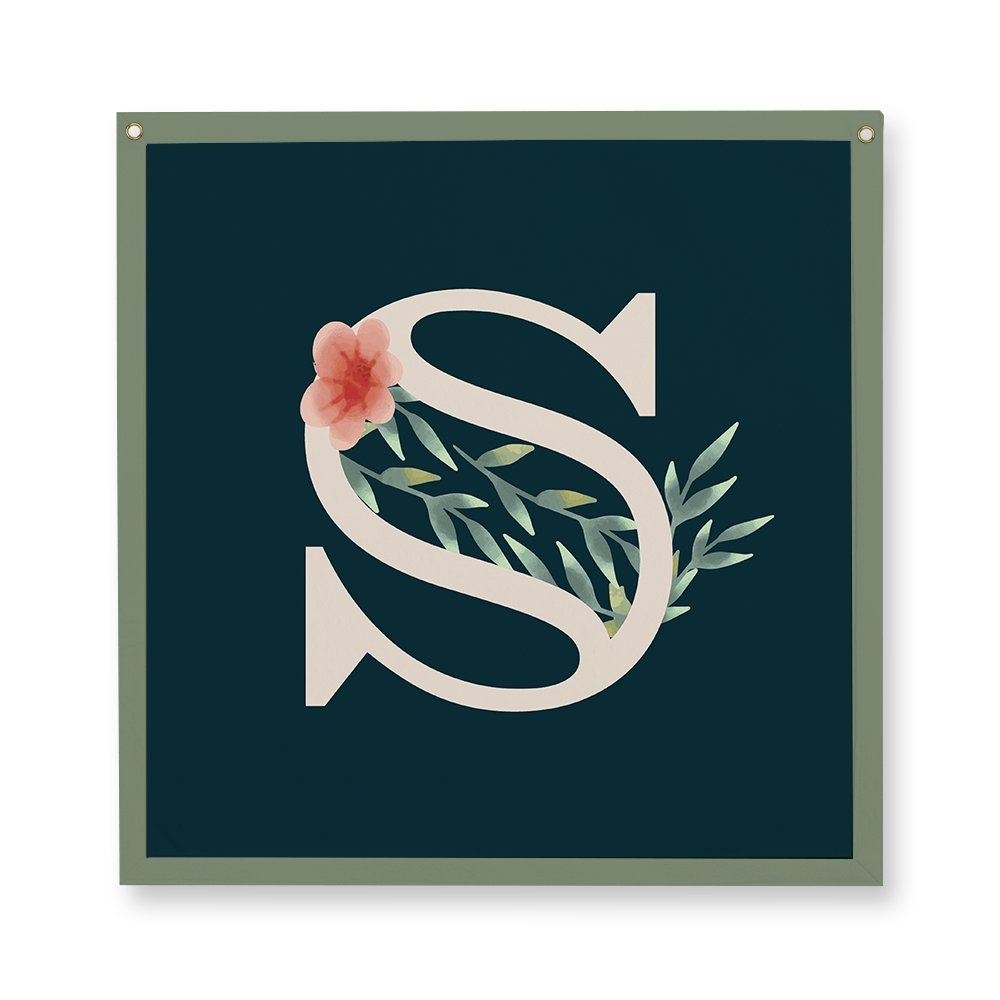 floral-watercolor-letter-s-camp-flag-square