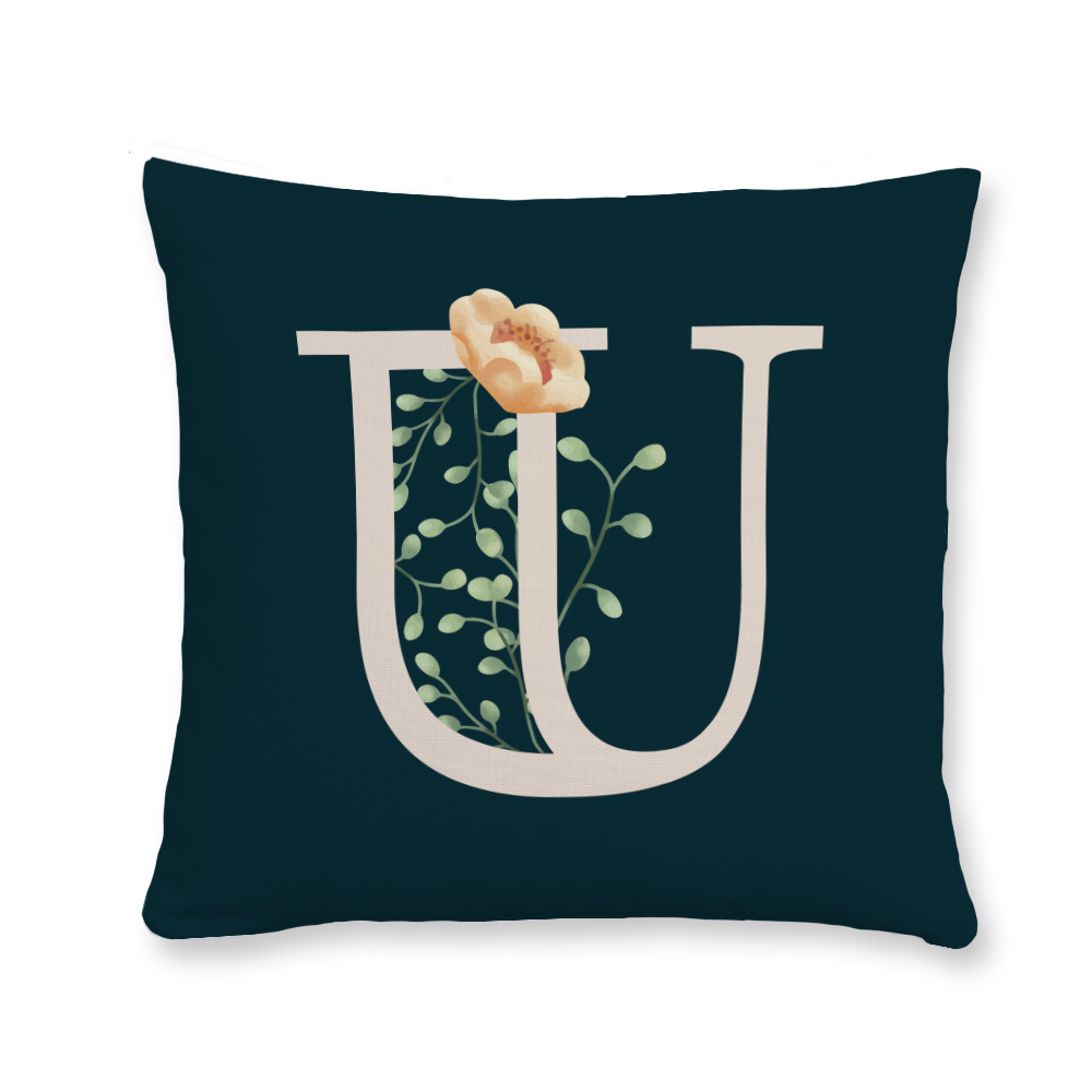 floral-watercolor-letter-u-throw-pillow