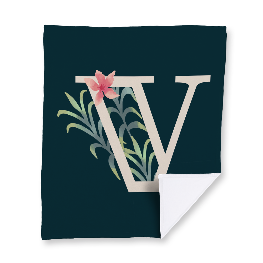 floral-watercolor-letter-v-blanket-velvety