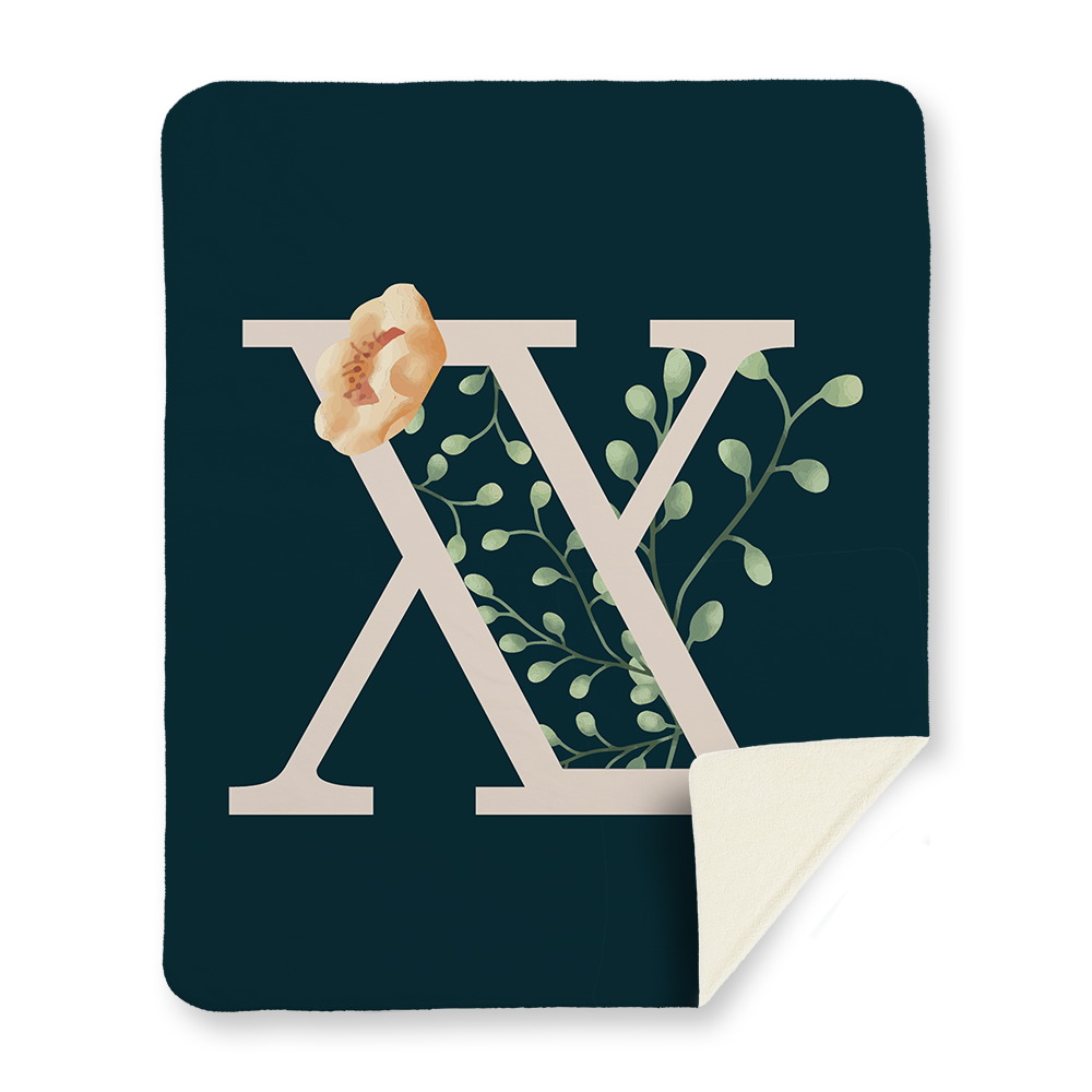 floral-watercolor-letter-x-blanket-sherpa