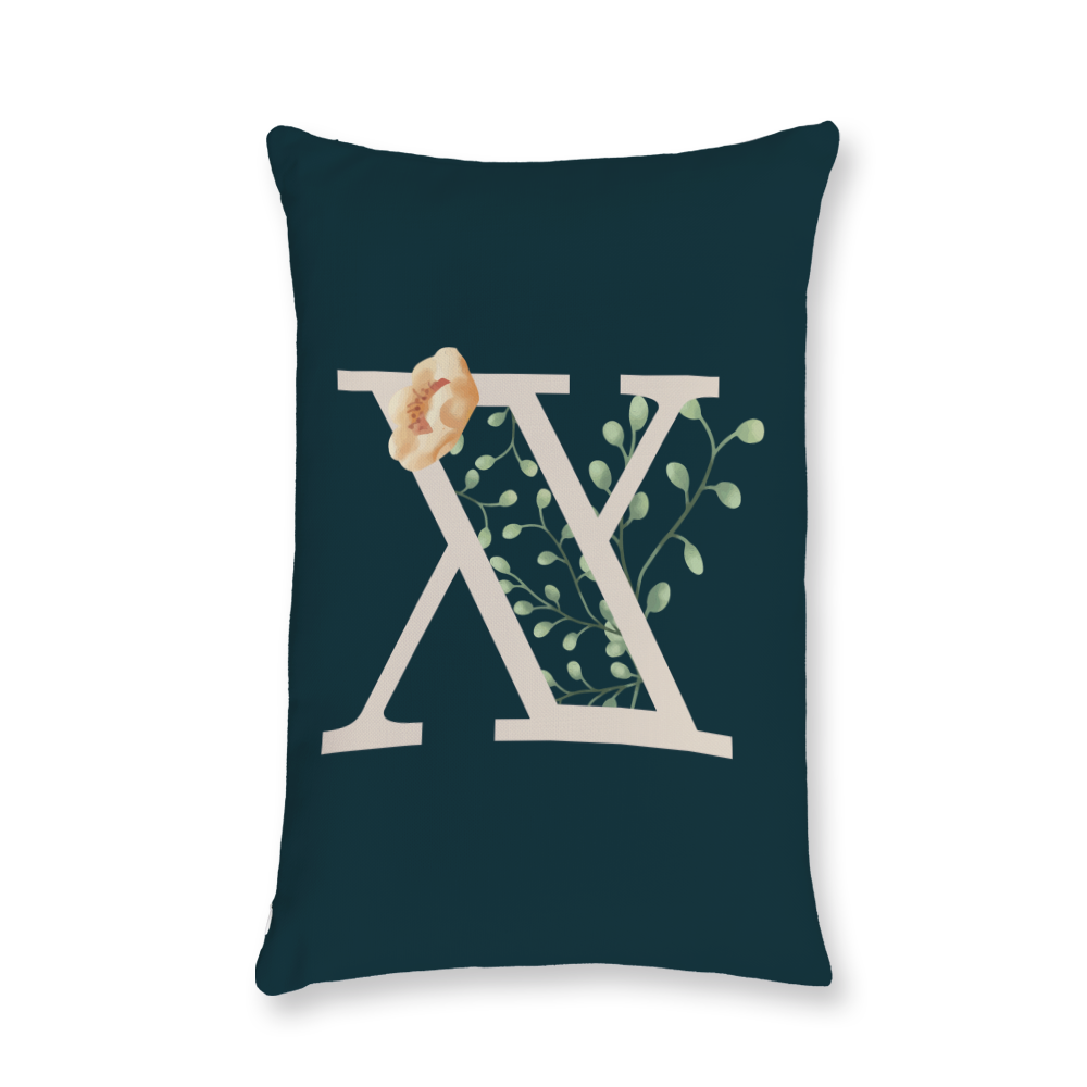 floral-watercolor-letter-x-throw-pillow