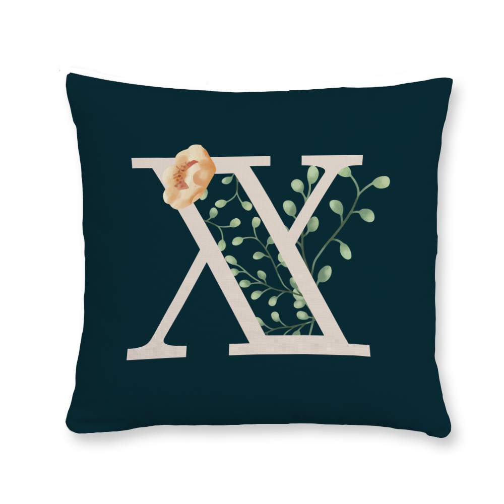 floral-watercolor-letter-x-throw-pillow