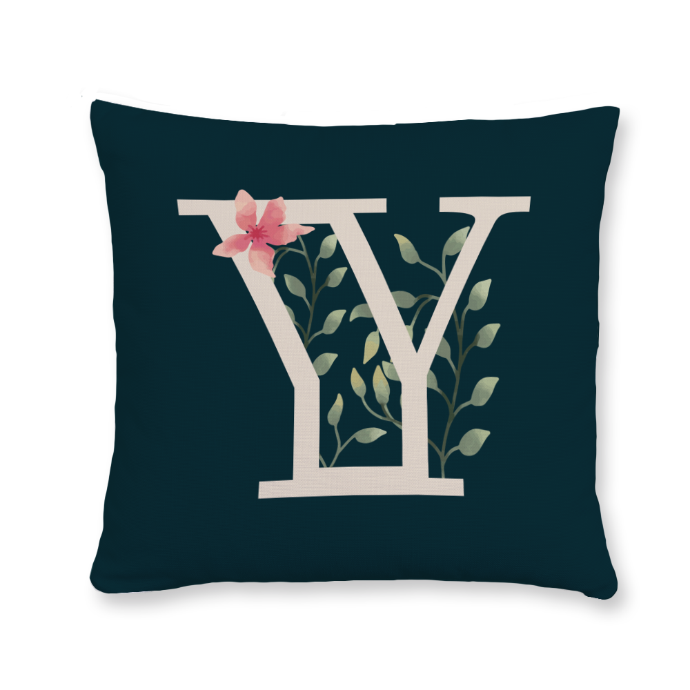 floral-watercolor-letter-y-throw-pillow