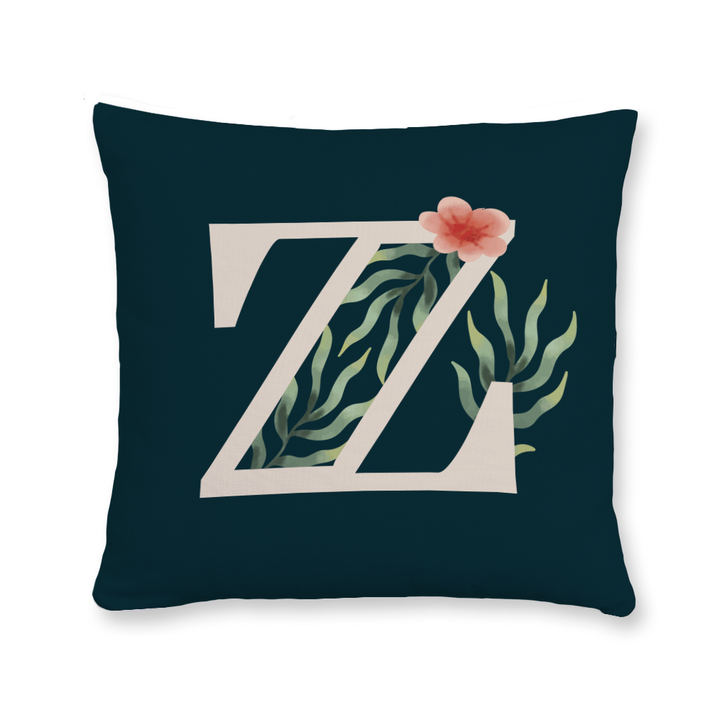 floral-watercolor-letter-z-throw-pillow