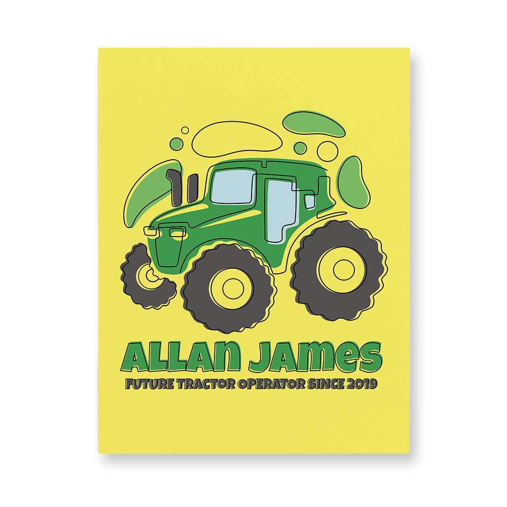 Future Tractor Operator Aluminum Wall Art