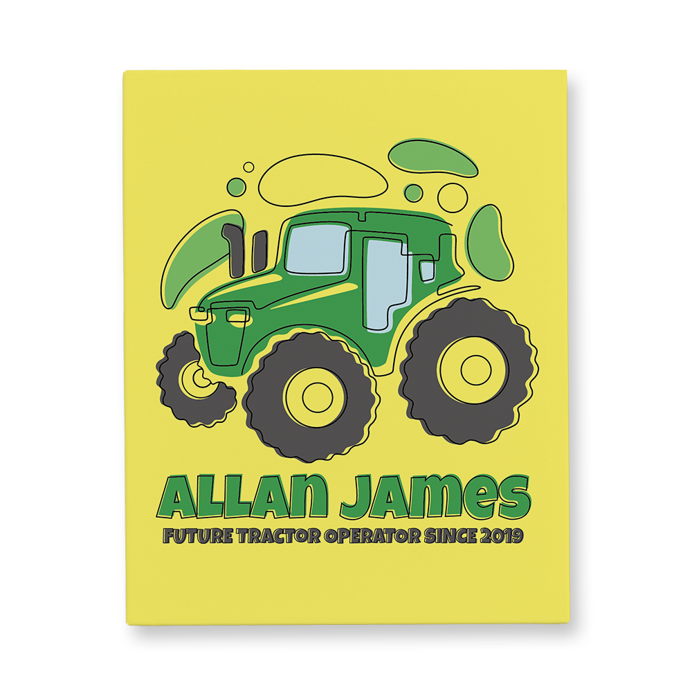 Future Tractor Operator Canvas Wall Art