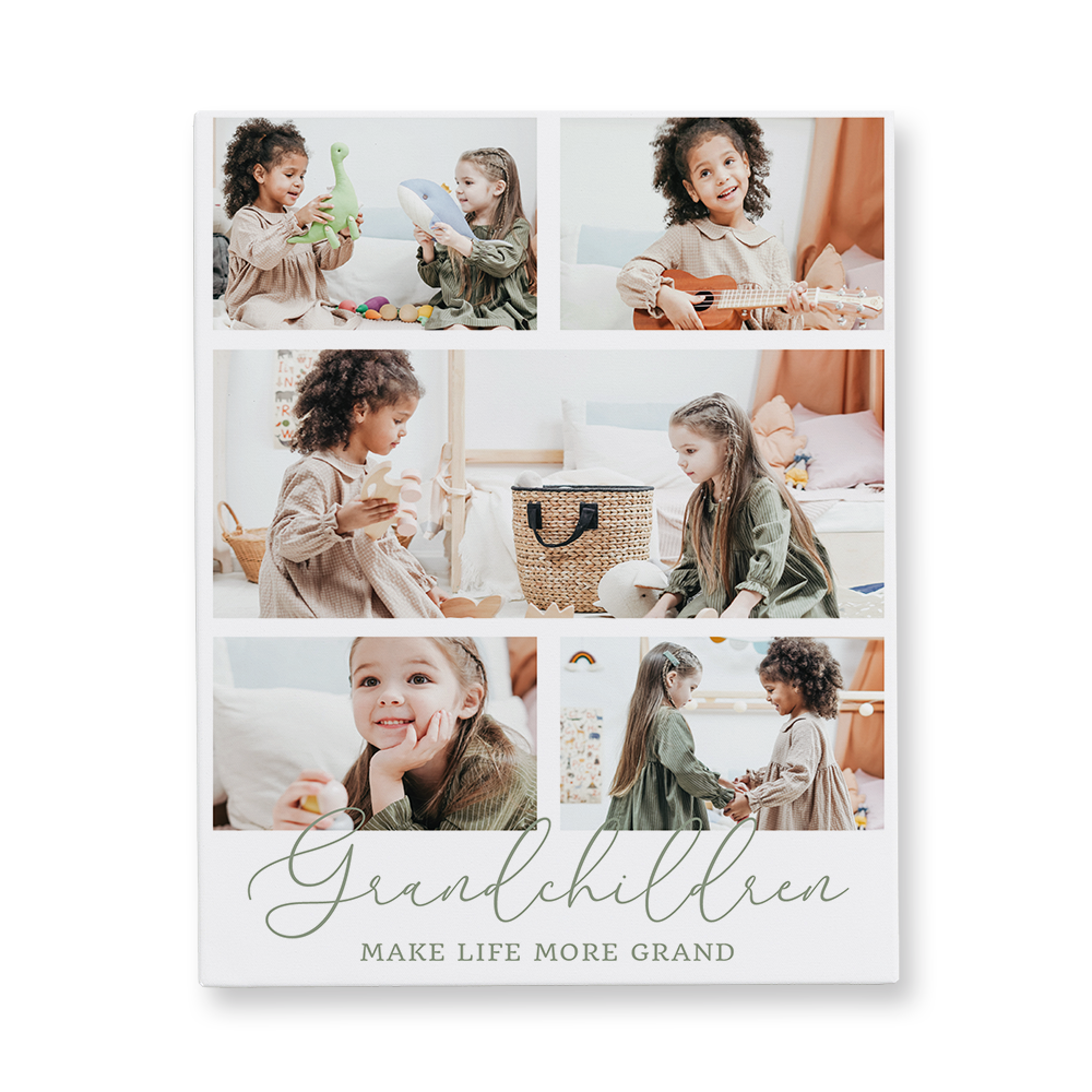 Grandchildren Make Life Grand Gallery Canvas Wall Art