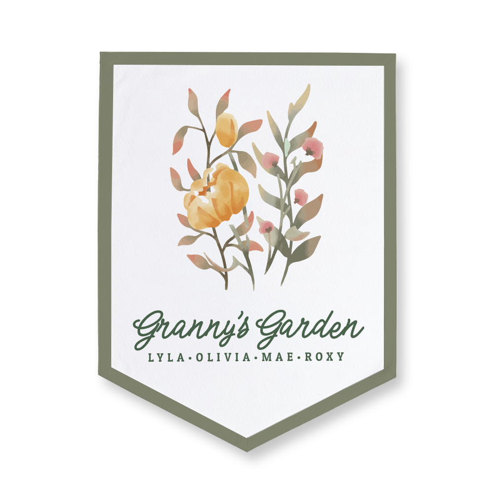 Granny's Garden 5-Point Camp Flag