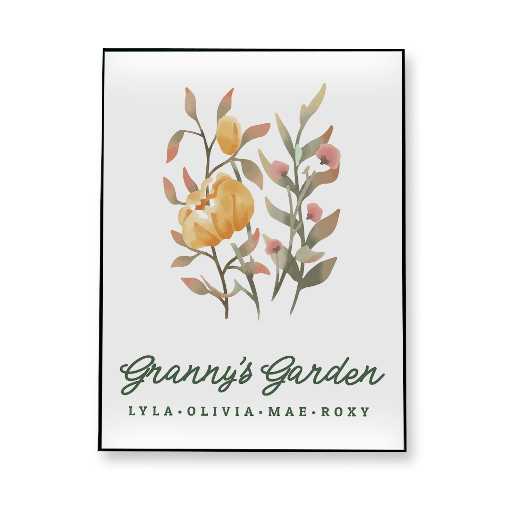 Granny's Garden Fabric-In-A-Frame Wall Art