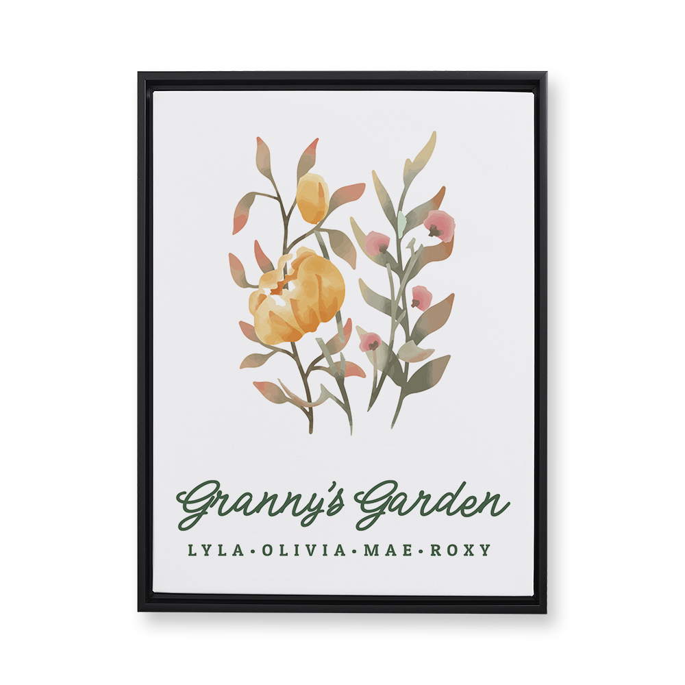 Granny's Garden Floating Canvas Wall Art