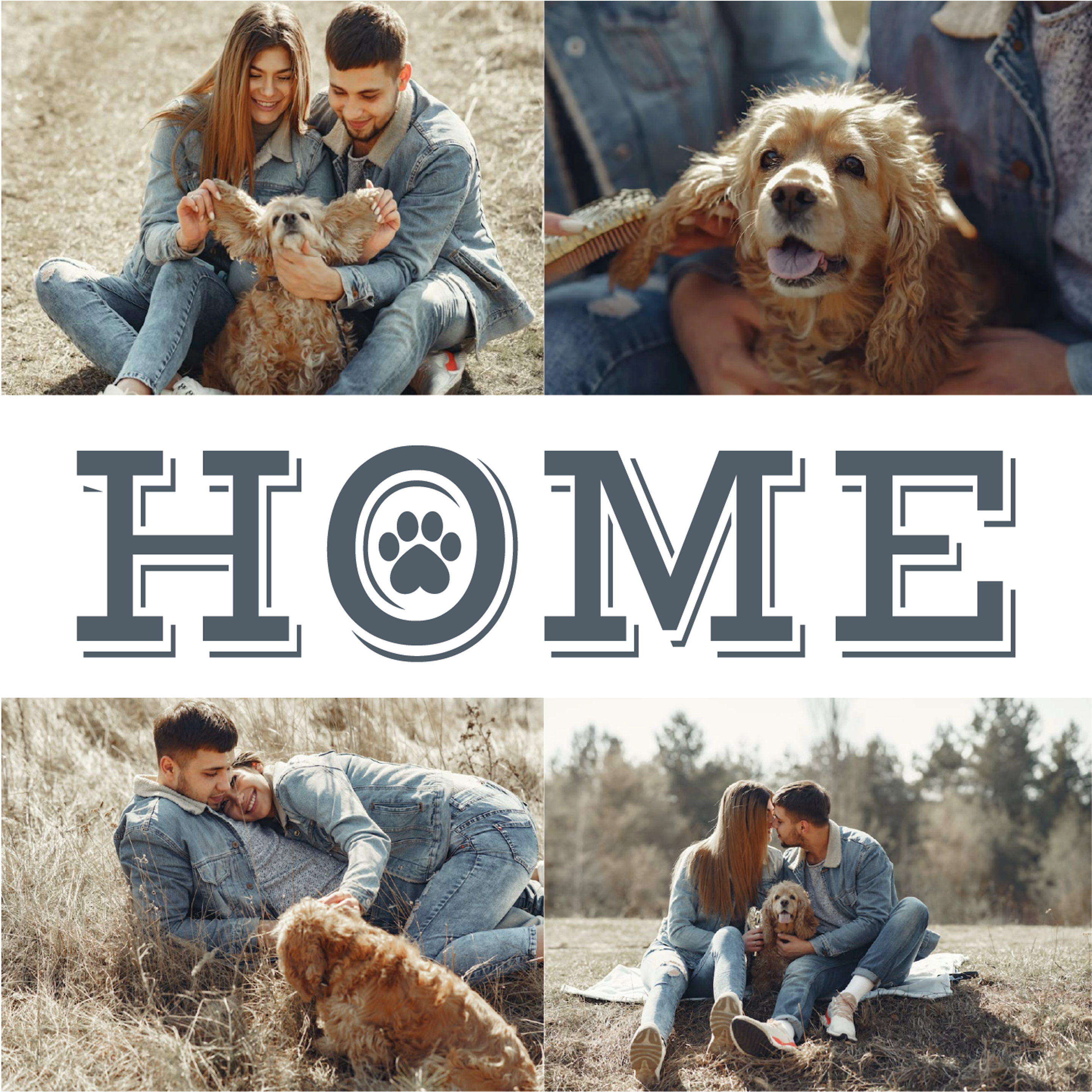 home-is-with-my-pet-photo-collage-design-theme
