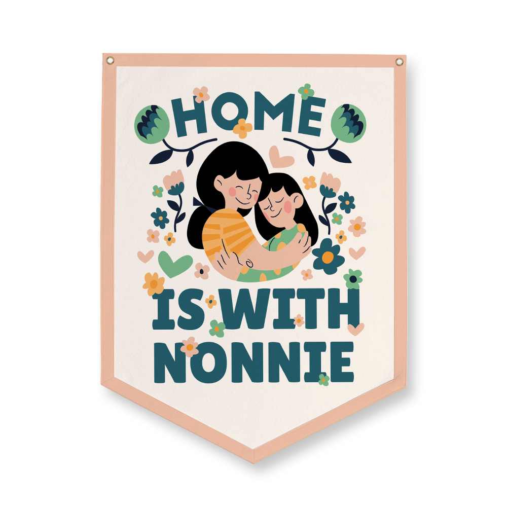 Home is with Nonnie 5-Point Camp Flag