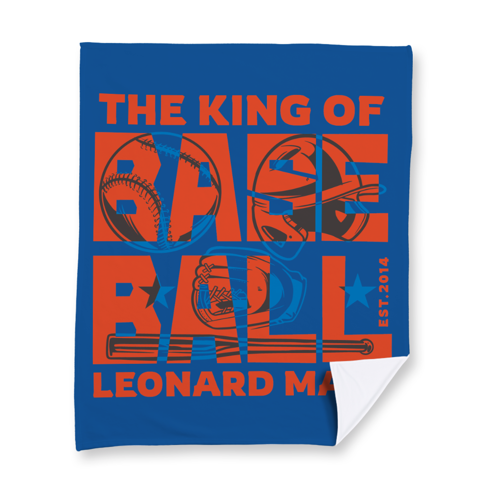 King of Baseball Fleece Blanket