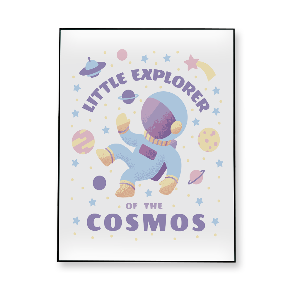 Little Explorer of the Cosmos Fabric-In-A-Frame Wall Art