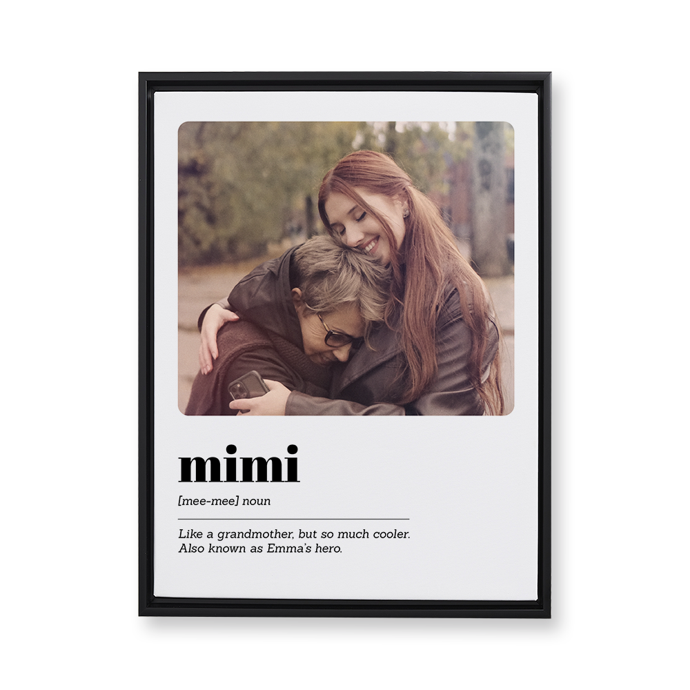 Mimi Meaning Floating Canvas Wall Art