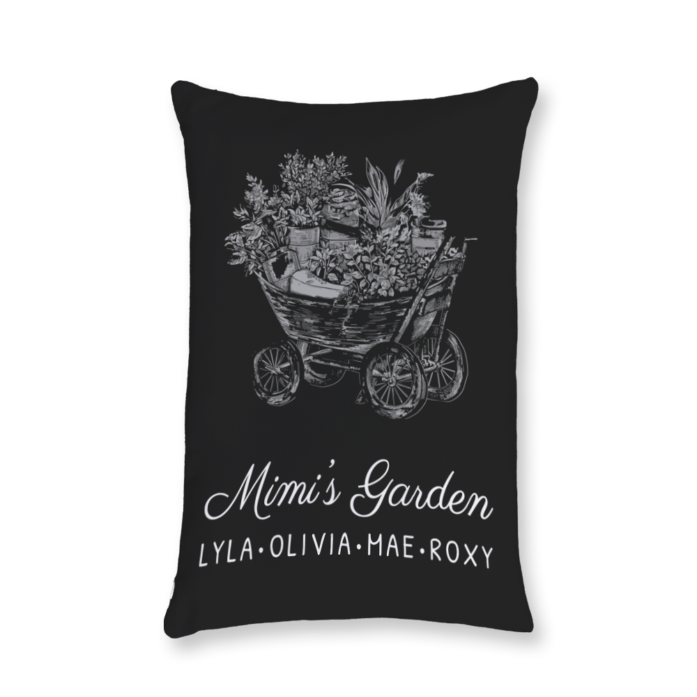 Mimi's Garden Throw Pillow