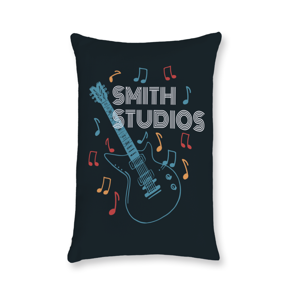 My Guitar Studio Line Art Throw Pillow