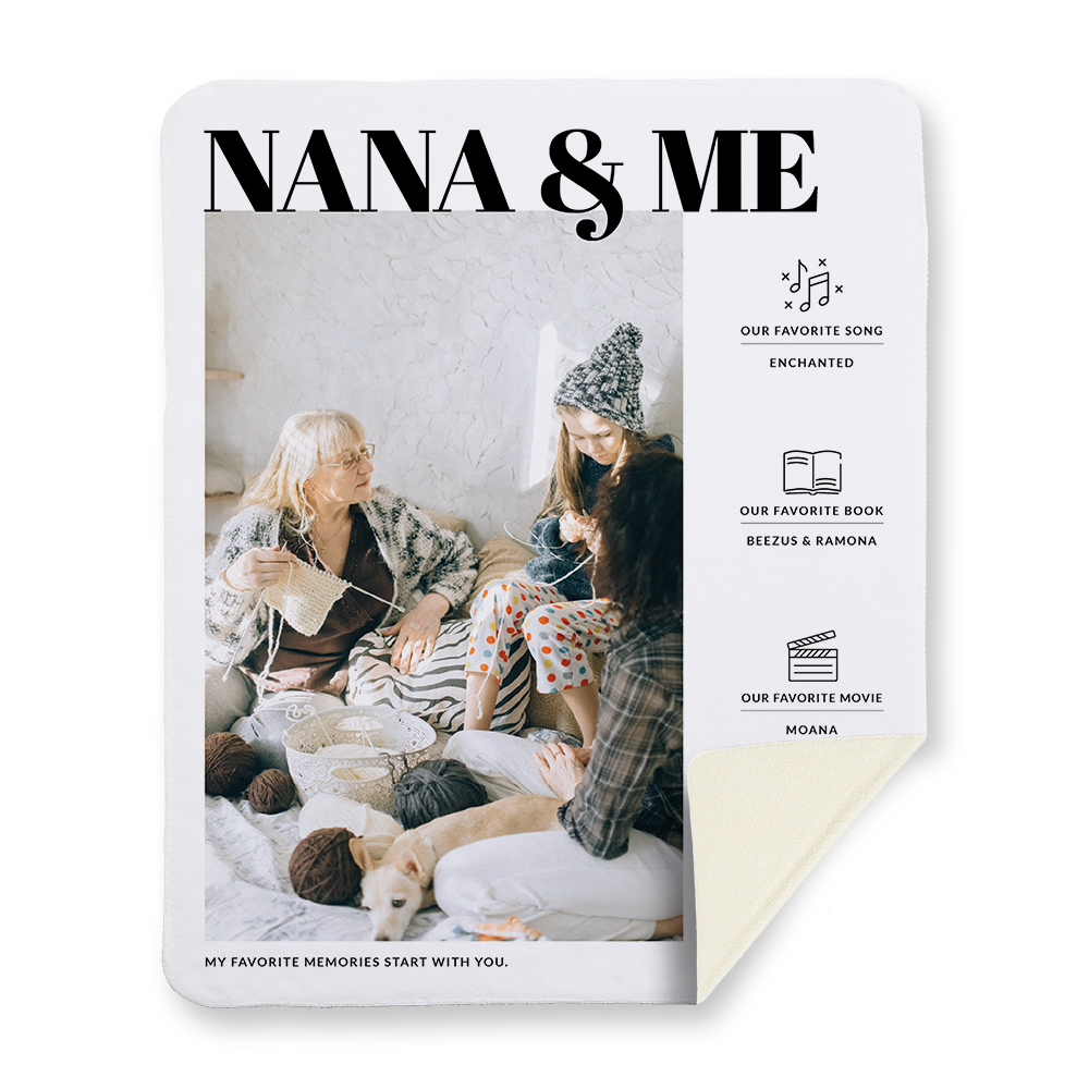 Nana & Me Sherpa Blanket