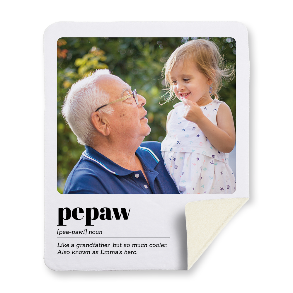 Pepaw Meaning Sherpa Blanket