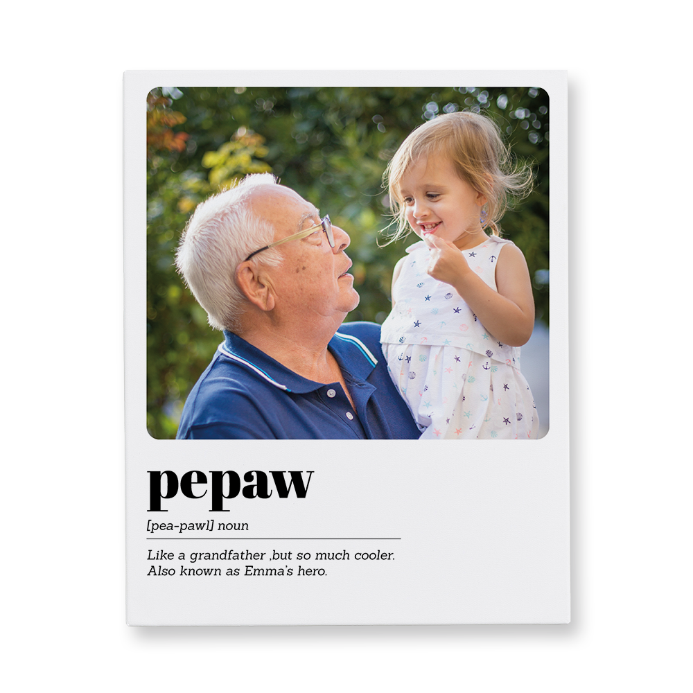 Pepaw Meaning Canvas Wall Art