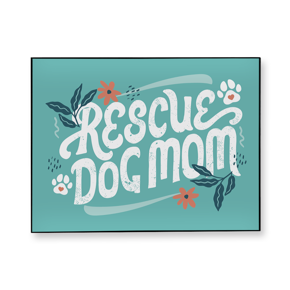 rescue-dog-mom-fabric-in-a-frame-wall-art