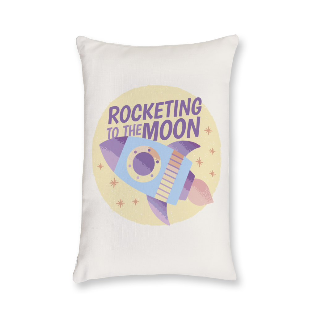 Rocketing to the Moon Throw Pillow