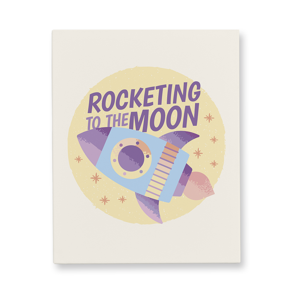 Rocketing to the Moon Gallery Canvas Wall Art