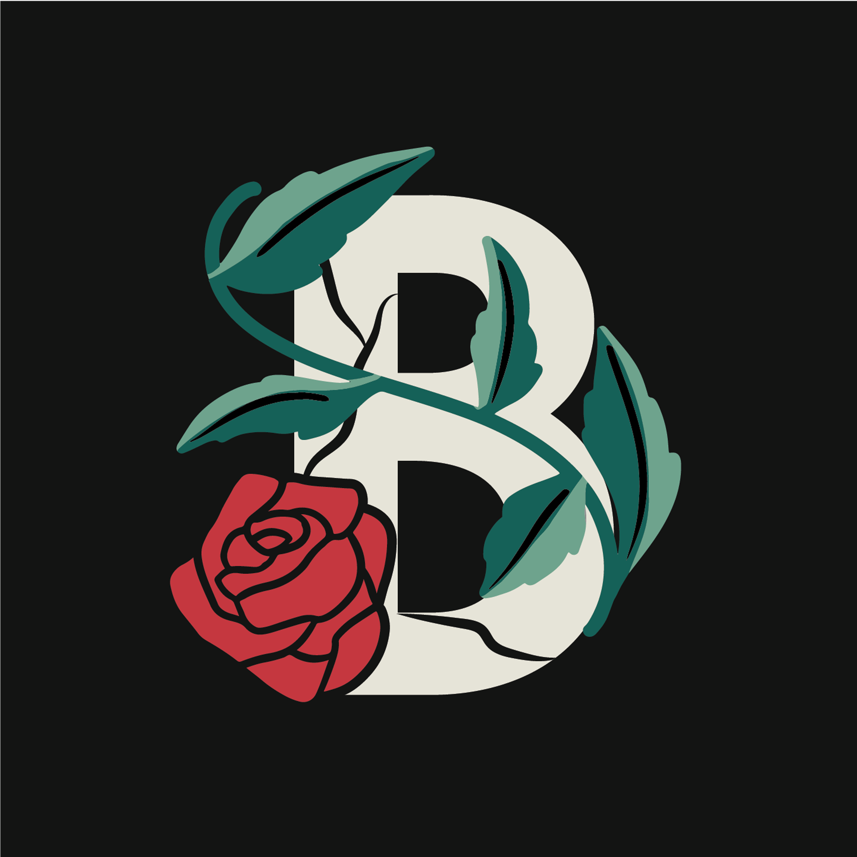 rose-letter-b-design-theme
