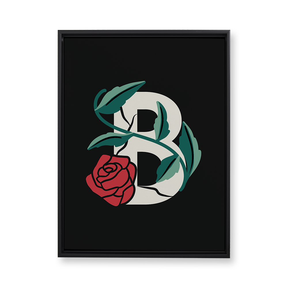 rose-letter-b-floating-canvas-wall-art