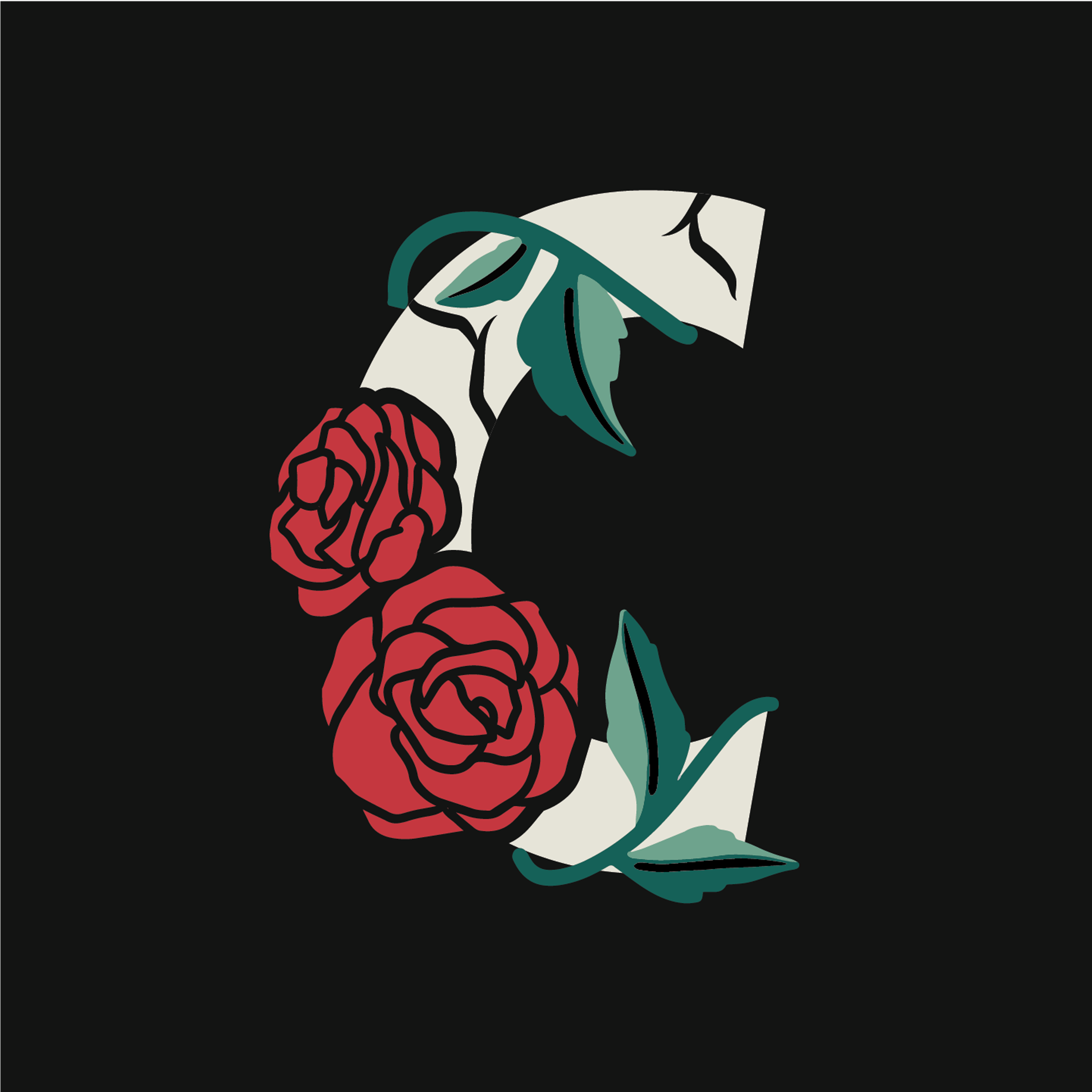 rose-letter-c-design-theme