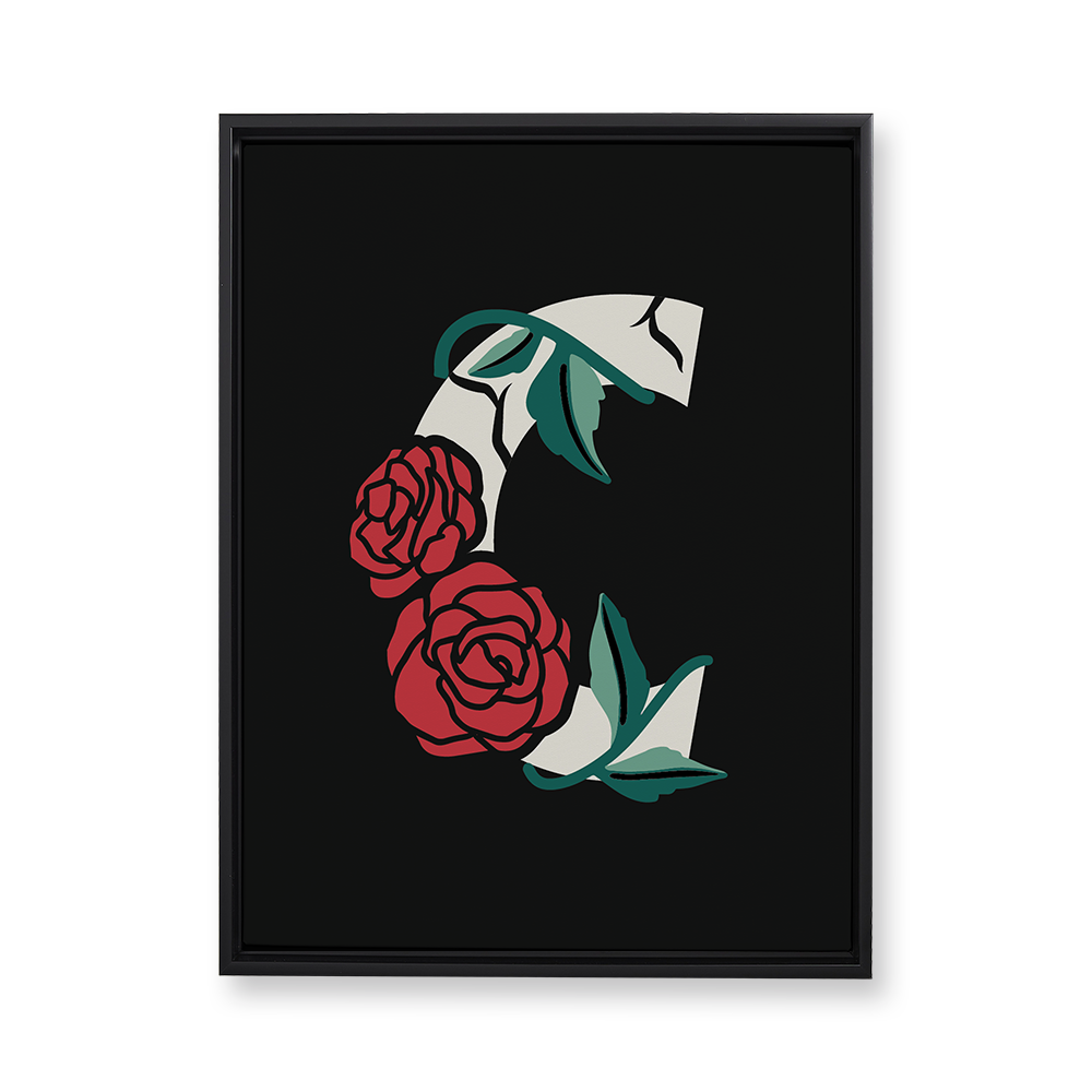rose-letter-c-floating-canvas-wall-art