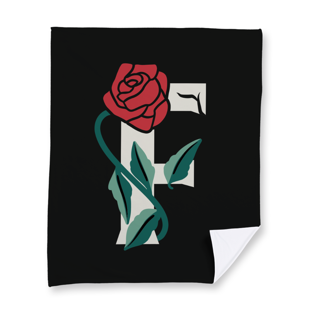 rose-letter-f-blanket-fleece