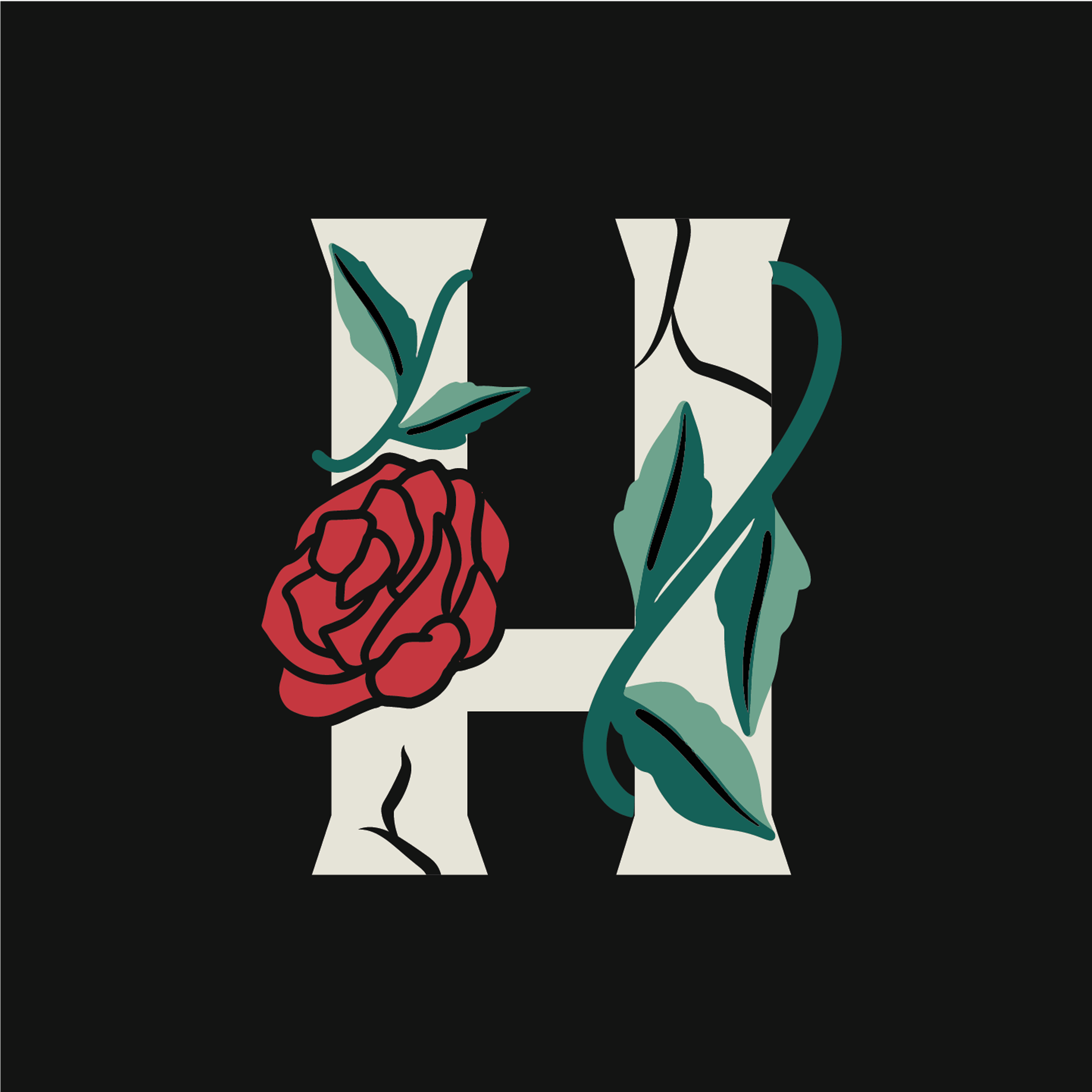 rose-letter-h-design-theme